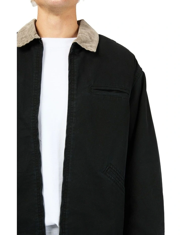 Barn Jacket in Washed Black image 4