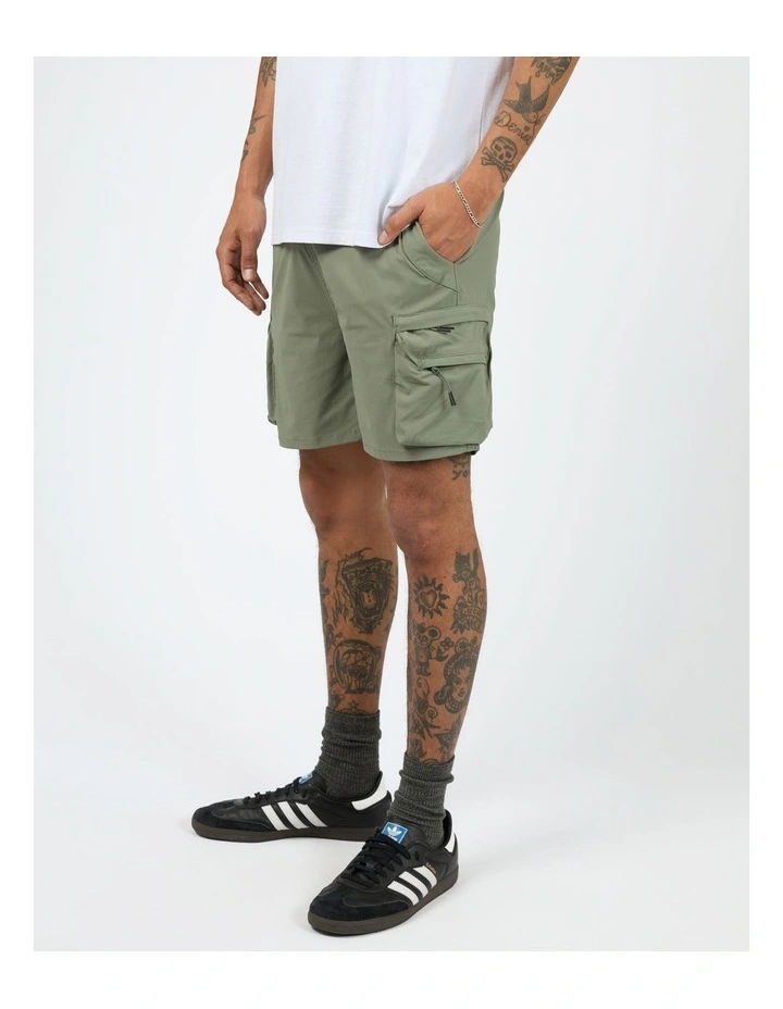 Premo Cargo Shorts in Green image 3