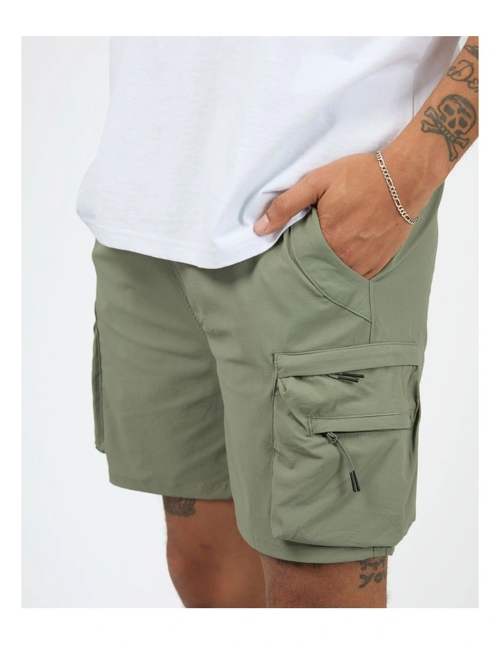 Premo Cargo Shorts in Green image 4