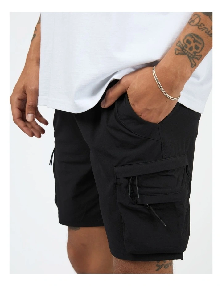 Premo Cargo Short in Black image 4