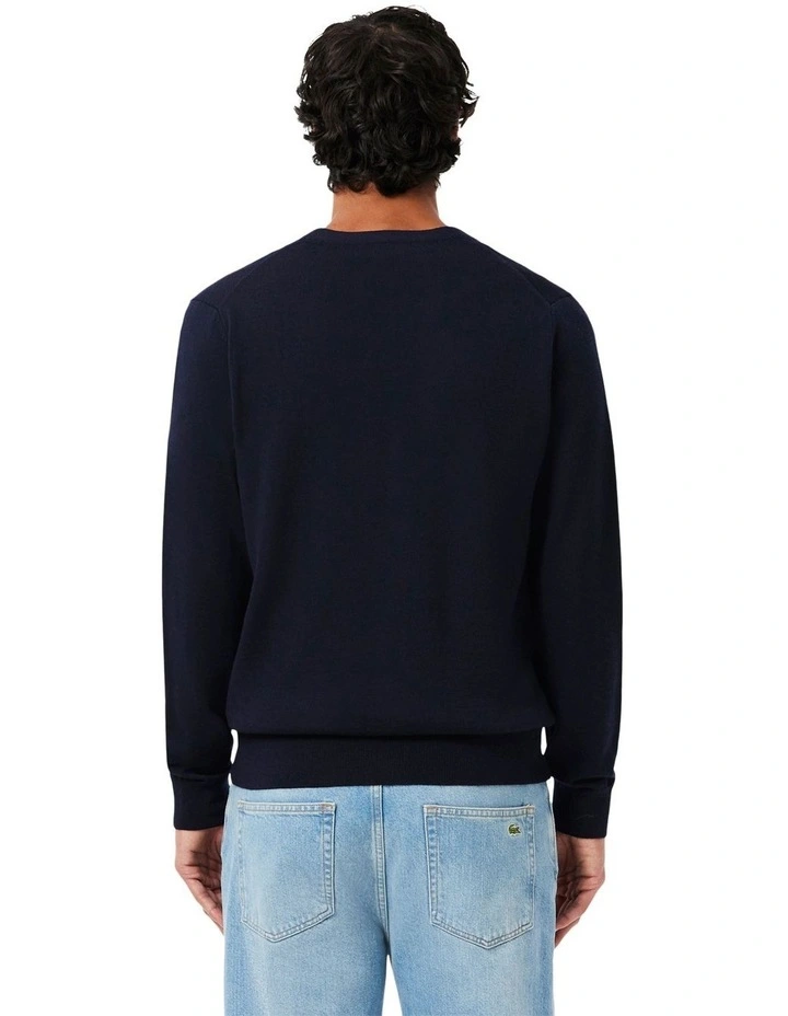 Essential Wool Cardigan in Navy Blue image 2