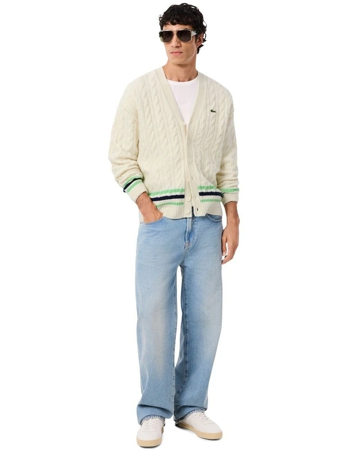 Heritage Cable Stitch Cardigan Lapland/Liamone-Navy Blue image 4