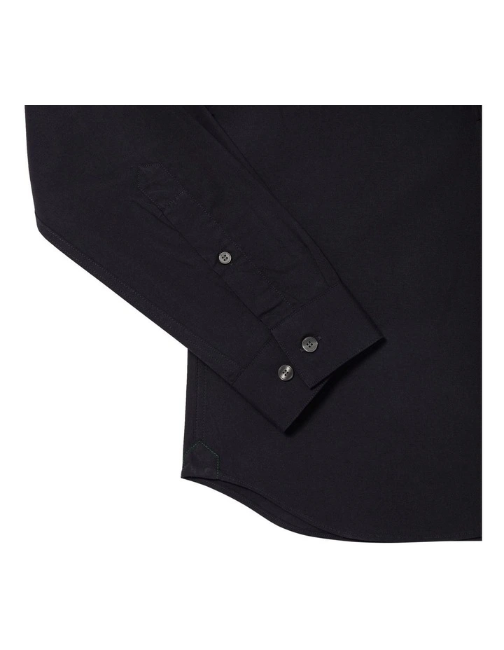 Essentials Long Sleeve Poplin Shirt in Abysm image 6