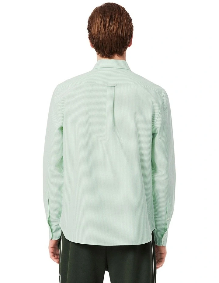 Essentials Long Sleeve Stripe Shirt in White/Liamone image 2