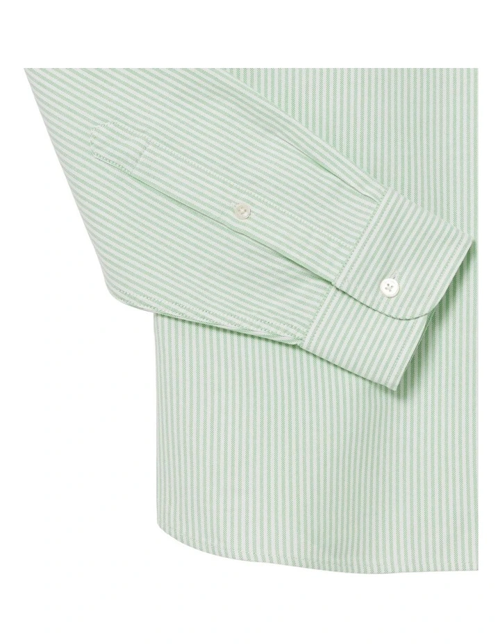 Essentials Long Sleeve Stripe Shirt in White/Liamone image 6