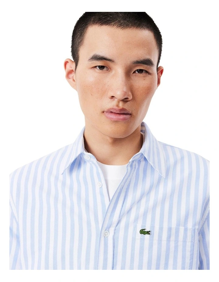 Long Sleeve Stripe Shirt in Overview/White image 2