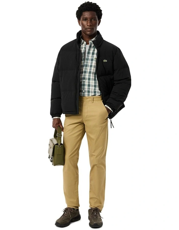 Long Sleeve Poplin Check Shirt Flour/Green image 4