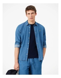 Core Essentials Light Denim Shirt Washed Bleach