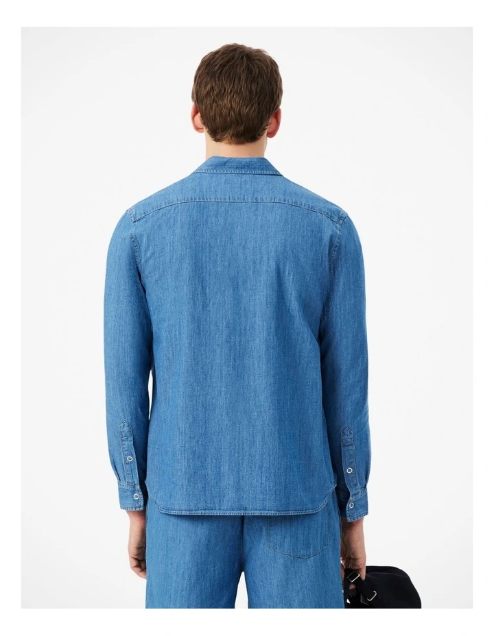 Core Essentials Light Denim Shirt Washed Bleach image 2