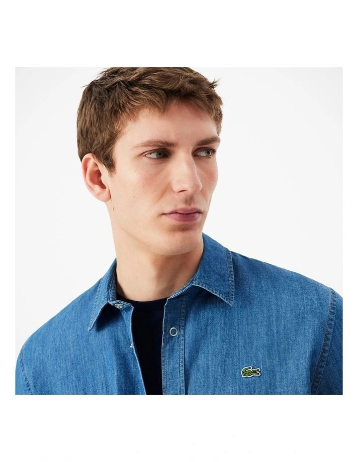 Core Essentials Light Denim Shirt Washed Bleach image 3