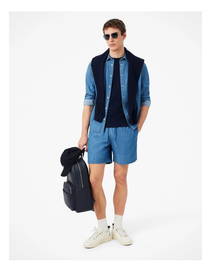 Core Essentials Light Denim Shirt Washed Bleach image 4
