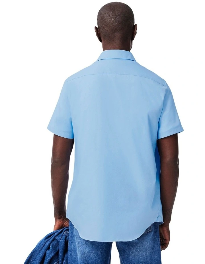 Short Sleeve Pique Poplin Shirt in Overview image 2