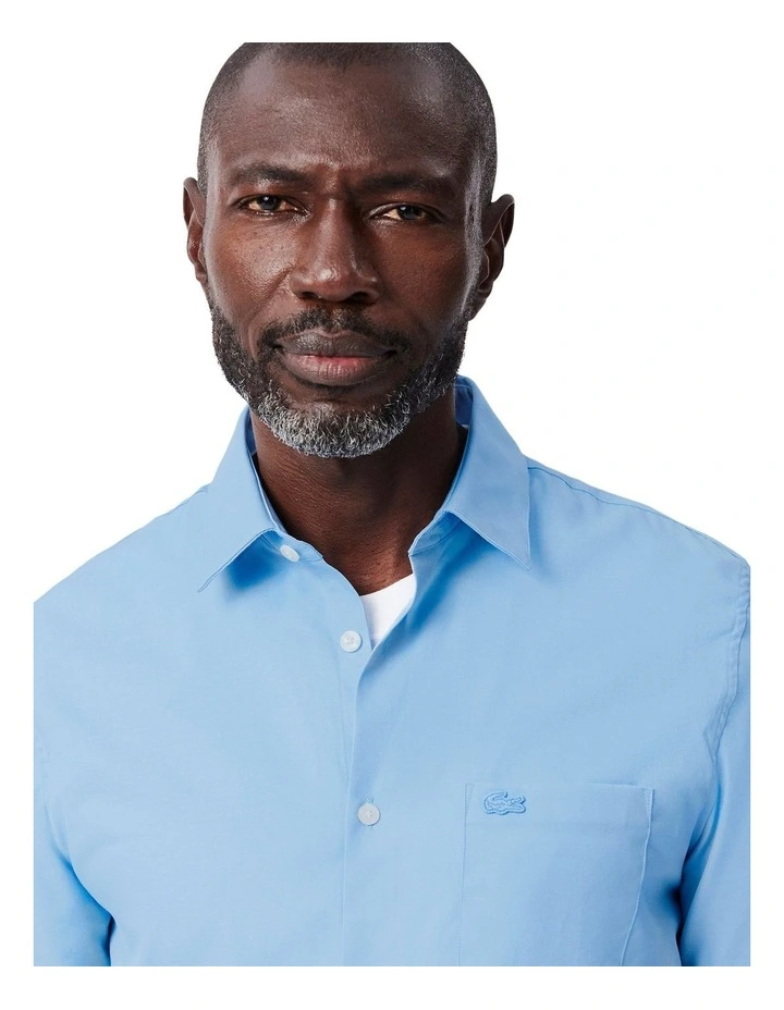 Short Sleeve Pique Poplin Shirt in Overview image 3