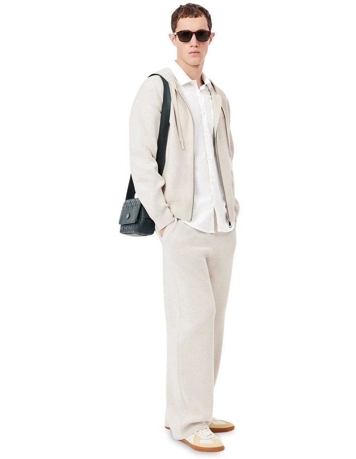 Short Sleeve Pique Poplin Shirt in White image 4