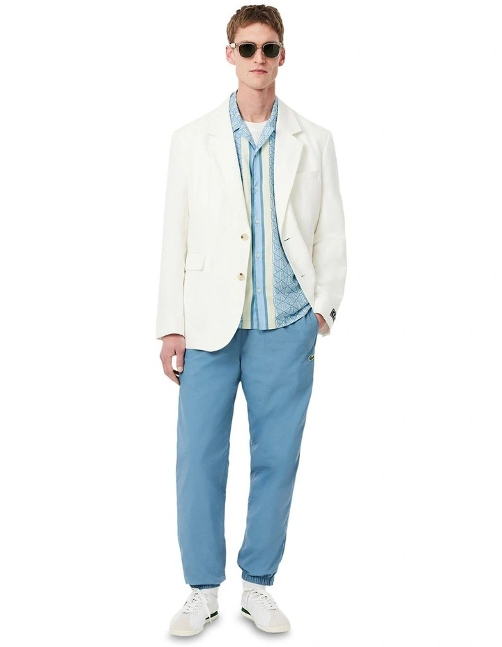 Short Sleeve Relaxed Monogram Shirt in Overview/Limestone-Crysta image 7