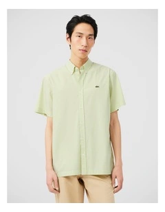 Core Essentials Poplin Short Sleeve Shirt White/Birch