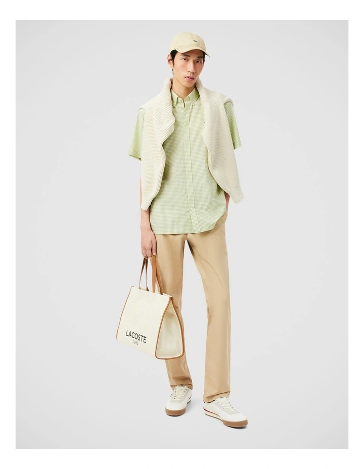 Core Essentials Poplin Short Sleeve Shirt White/Birch image 4