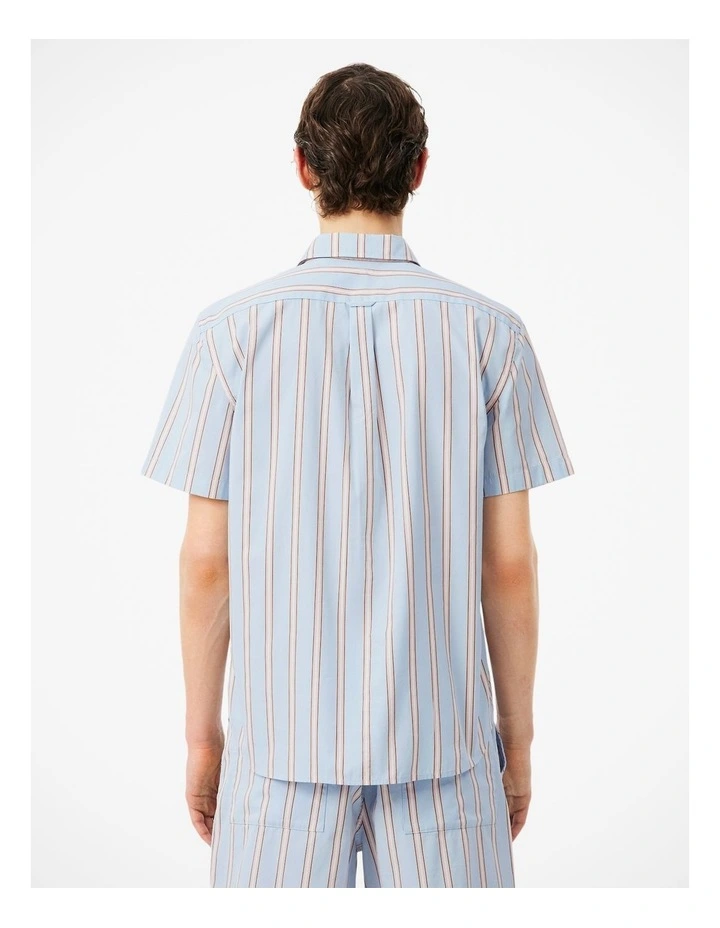 Summer Sets Striped Poplin Shirt Chambray/Miami-Blackbird- image 2
