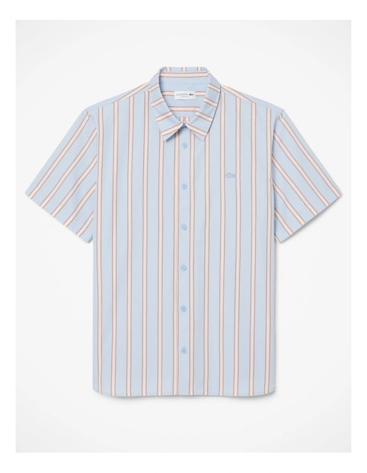 Summer Sets Striped Poplin Shirt Chambray/Miami-Blackbird- image 5
