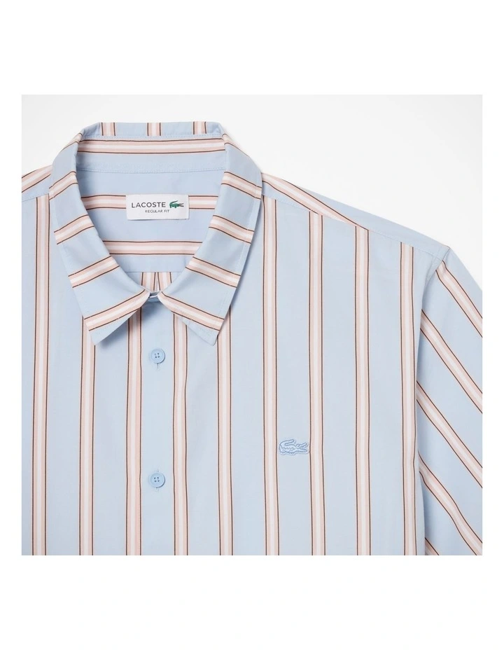 Summer Sets Striped Poplin Shirt Chambray/Miami-Blackbird- image 6