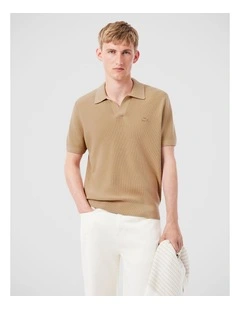 Paris Open Neck Knit Polo  Viennese