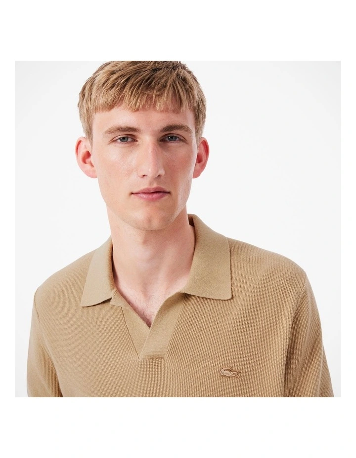 Paris Open Neck Knit Polo  Viennese image 3