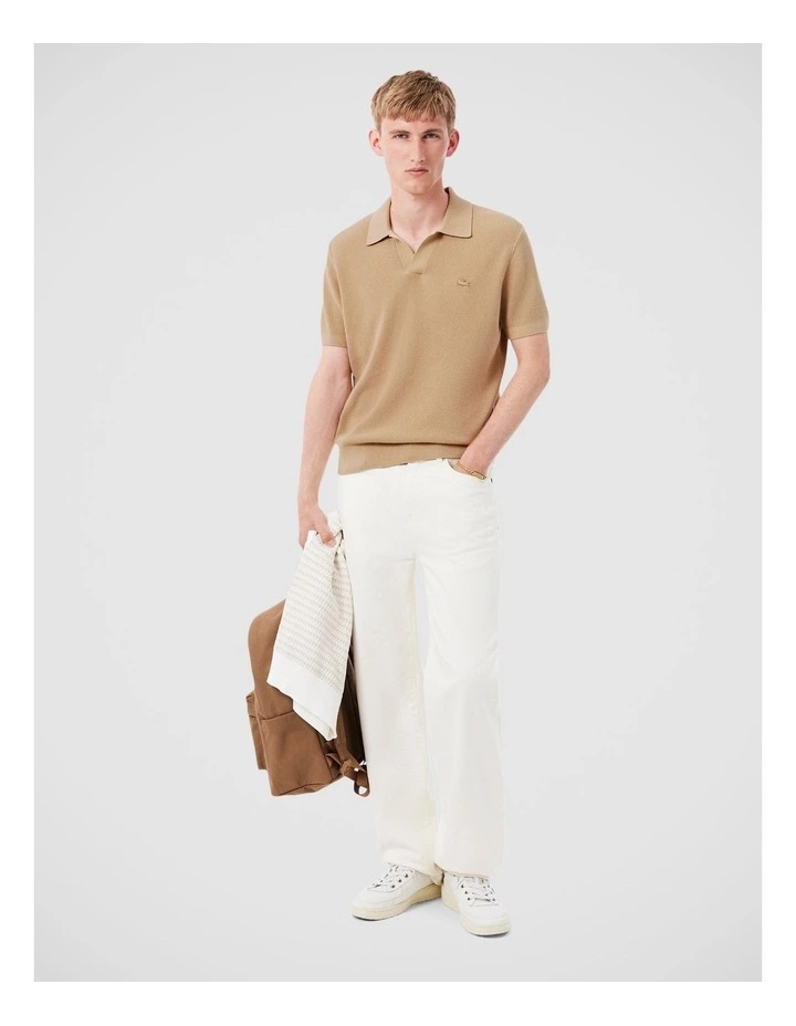 Paris Open Neck Knit Polo  Viennese image 4