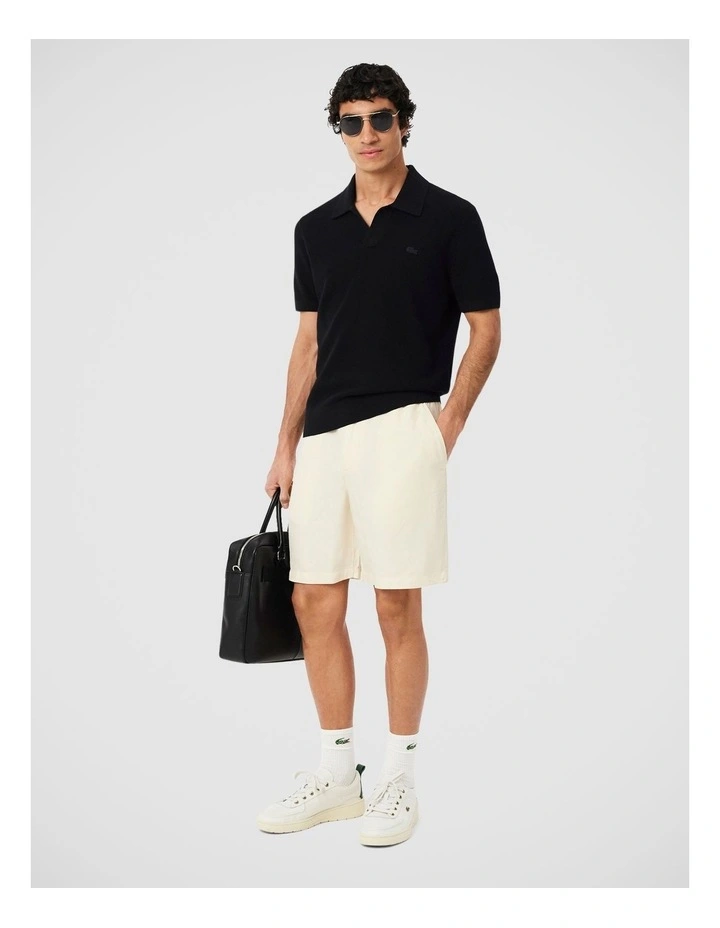 Paris Open Neck Knit Polo  Black image 4