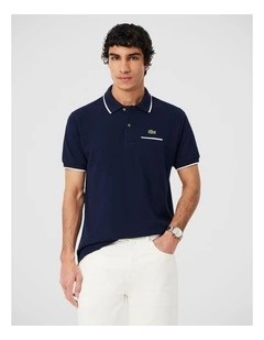 Core Essentials Regular Pique Polo Shirt Navy Navy Blue/Flour