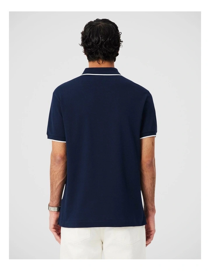 Core Essentials Regular Pique Polo Shirt Navy Navy Blue/Flour image 2