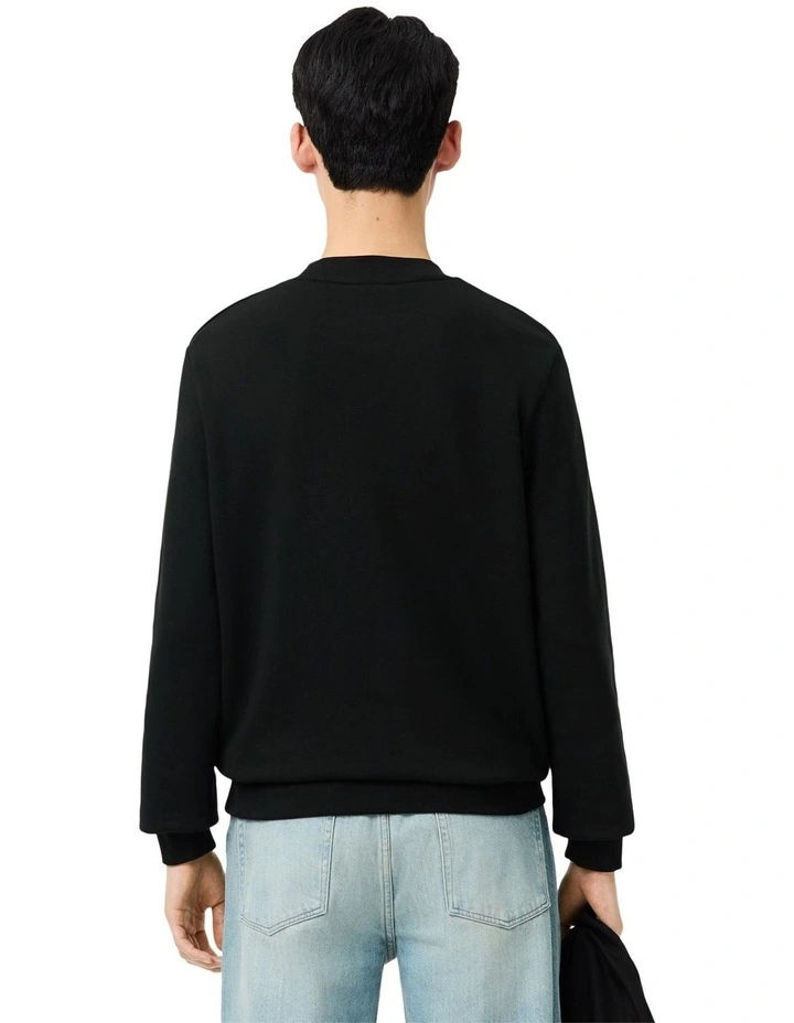 Essentials Crew Neck Sweat in Black image 2