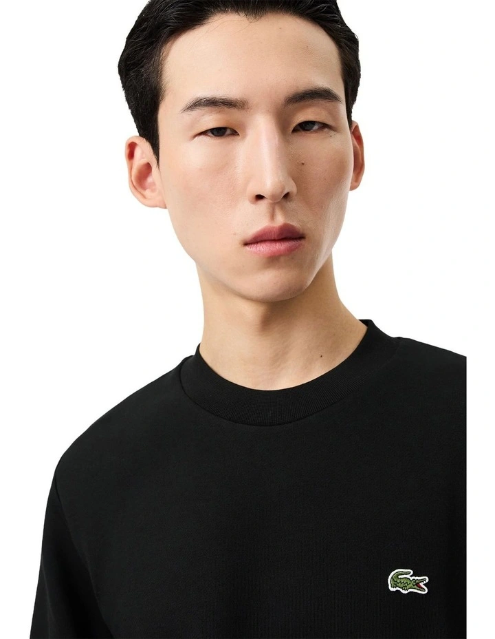 Essentials Crew Neck Sweat in Black image 3