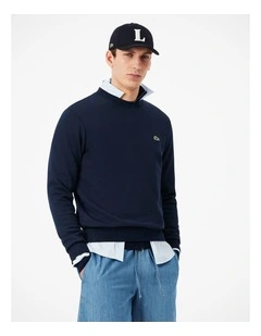 Light Fleece Non Brushed Fleece Sweatshirt Navy Blue