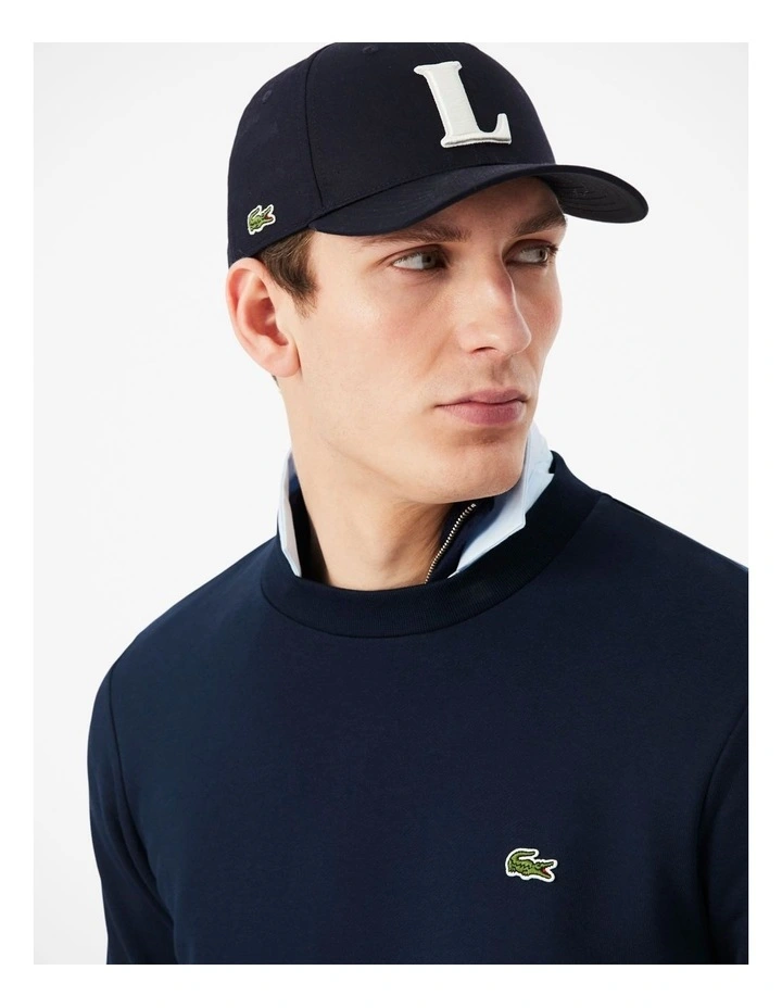 Light Fleece Non Brushed Fleece Sweatshirt Navy Blue image 3