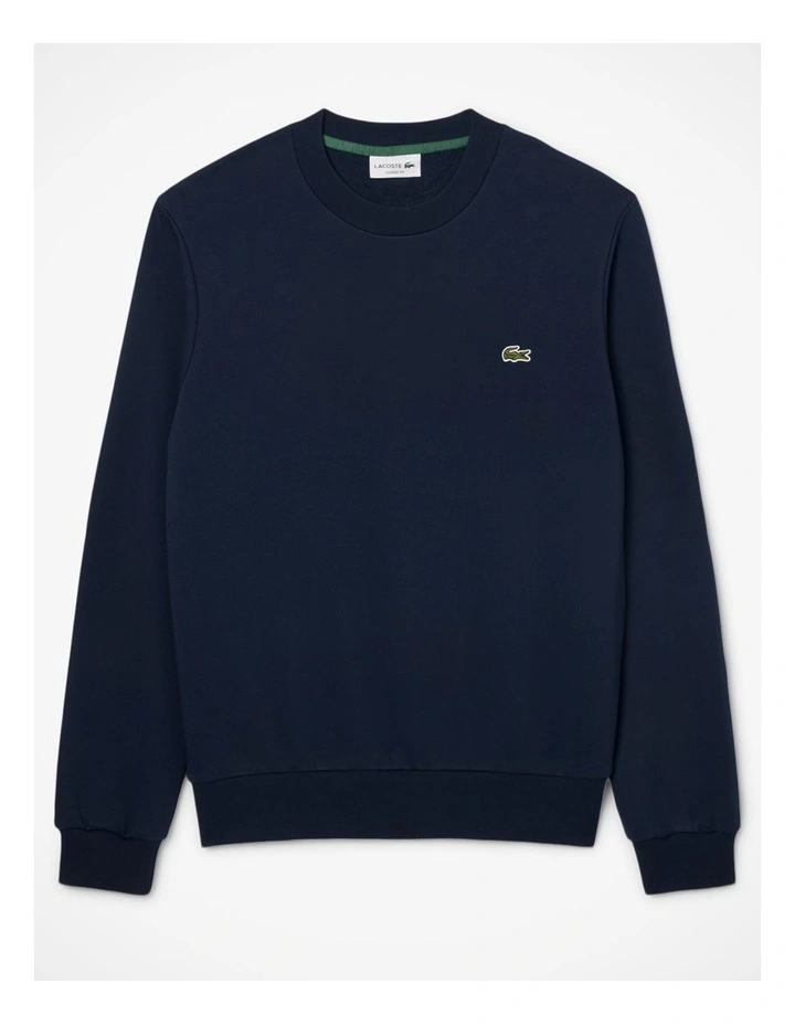 Light Fleece Non Brushed Fleece Sweatshirt Navy Blue image 5