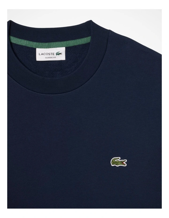 Light Fleece Non Brushed Fleece Sweatshirt Navy Blue image 6