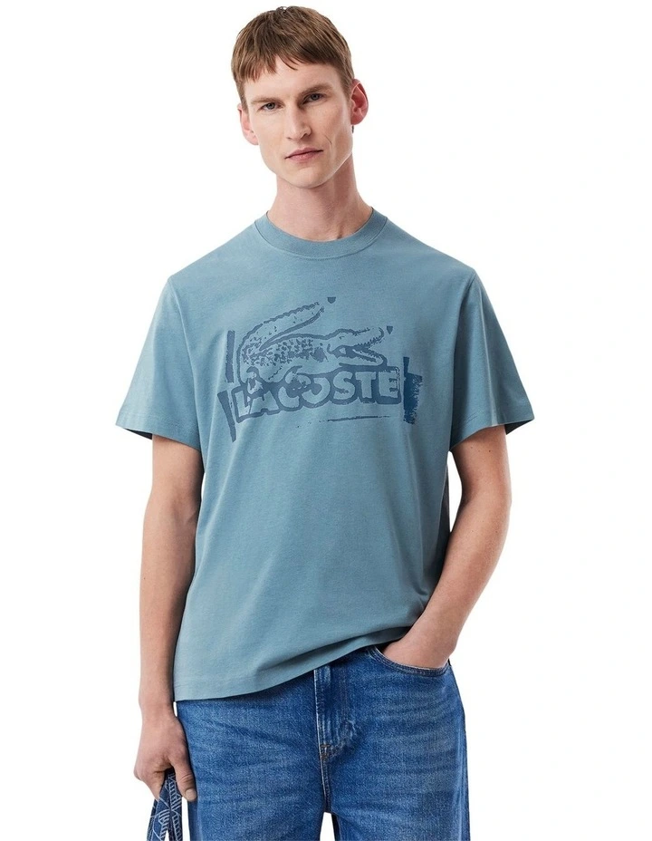 Summer Croc Graphic T-shirt in Limestone/Falcon image 1