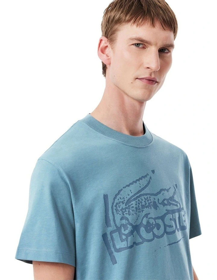 Summer Croc Graphic T-shirt in Limestone/Falcon image 3