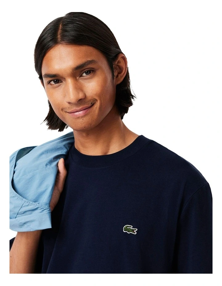 Essential Classic Fit T-shirt in Navy Blue image 3