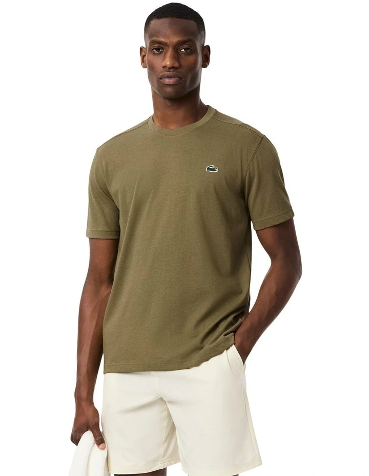 Essentials Crew Neck Sport Tee in Olive image 1