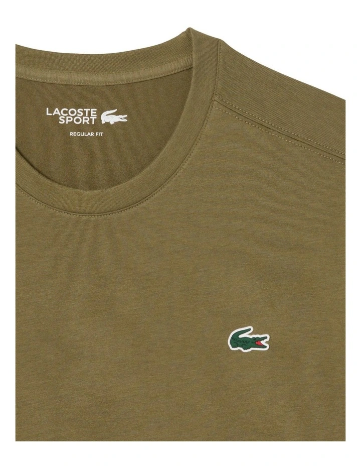Essentials Crew Neck Sport Tee in Olive image 6