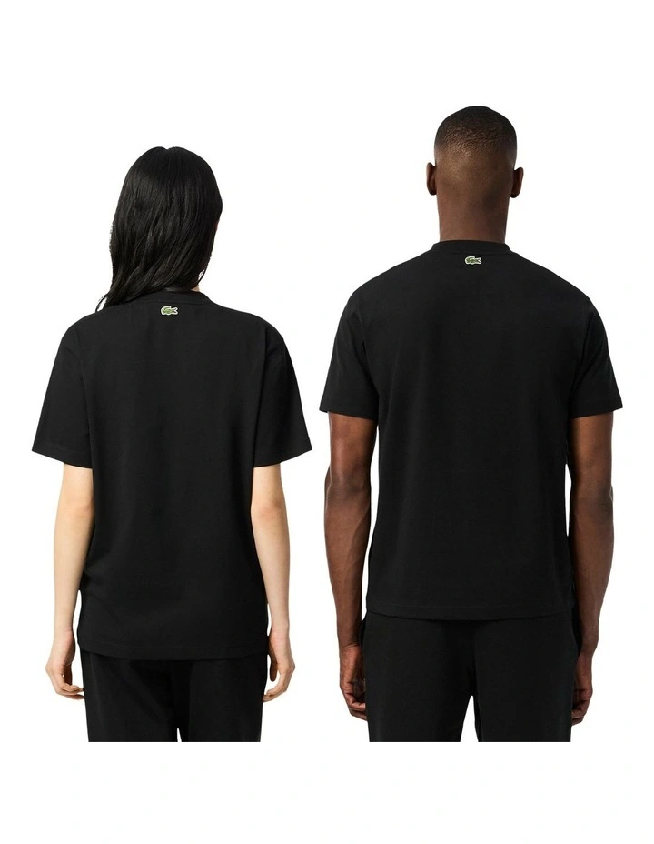 Soft Branding Crocodile Logo T-shirt in Black image 2