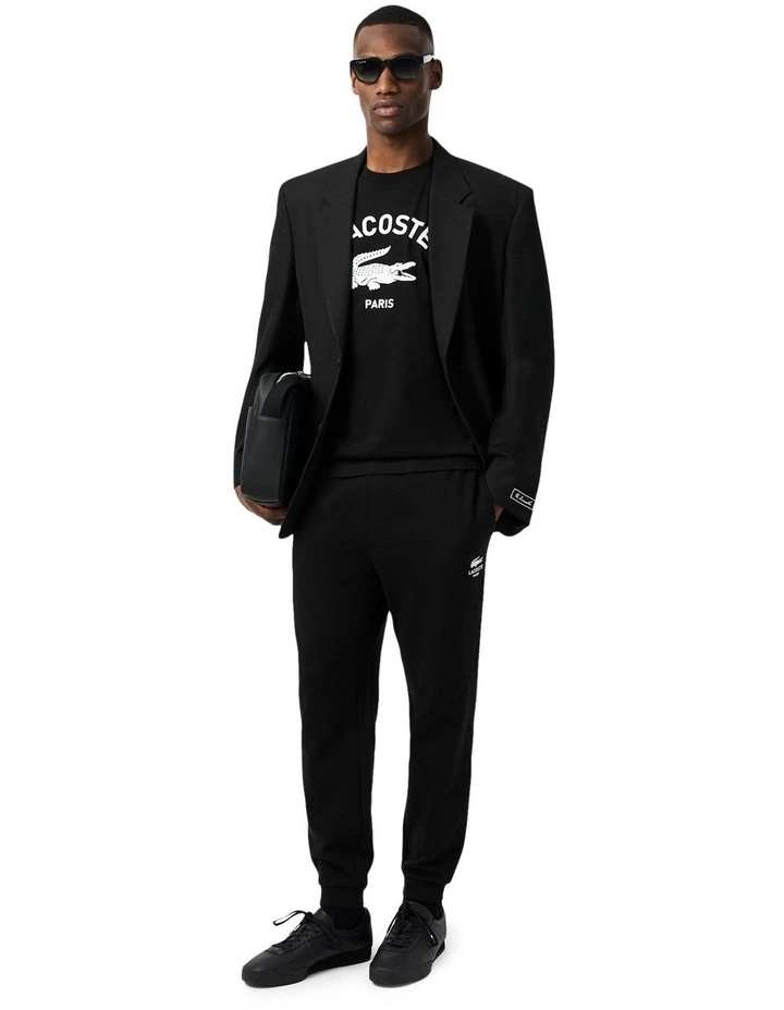 Soft Branding Crocodile Logo T-shirt in Black image 4