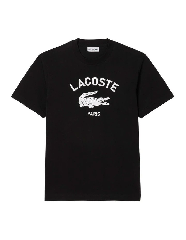 Soft Branding Crocodile Logo T-shirt in Black image 5