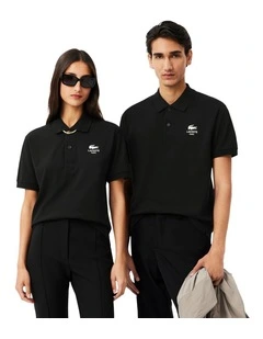Soft Branding Classc Fit Pique Polo Shirt in Black