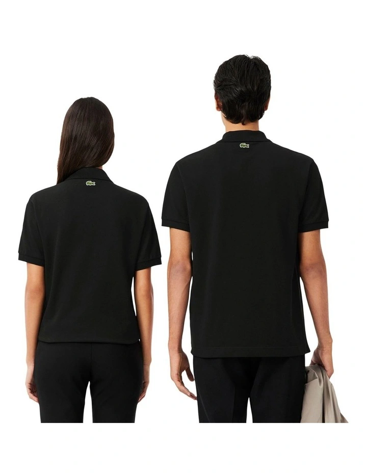 Soft Branding Classc Fit Pique Polo Shirt in Black image 2