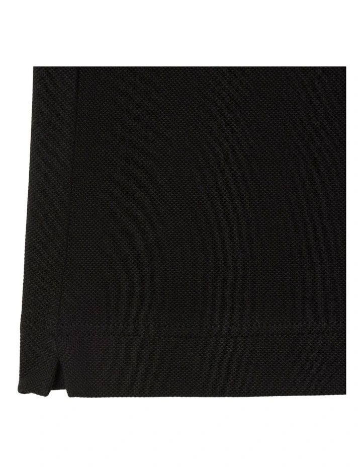 Soft Branding Classc Fit Pique Polo Shirt in Black image 6