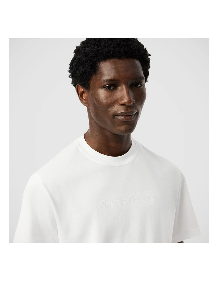 Core Orignals Lacoste Heritage T/Shirt White image 3