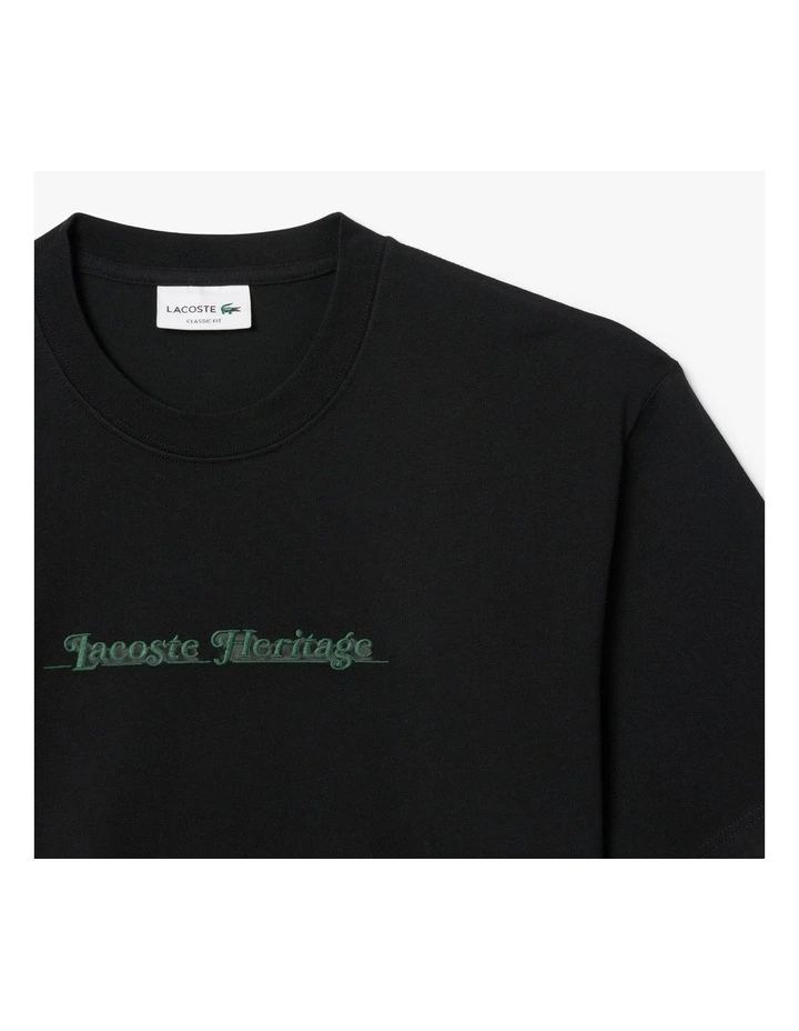 Core Orignals Lacoste Heritage T/Shirt Black image 5