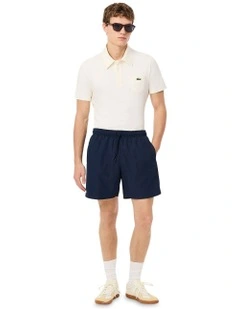 Essentials Swim Short in Navy Blue/Green